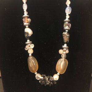 Natural stone longer necklace